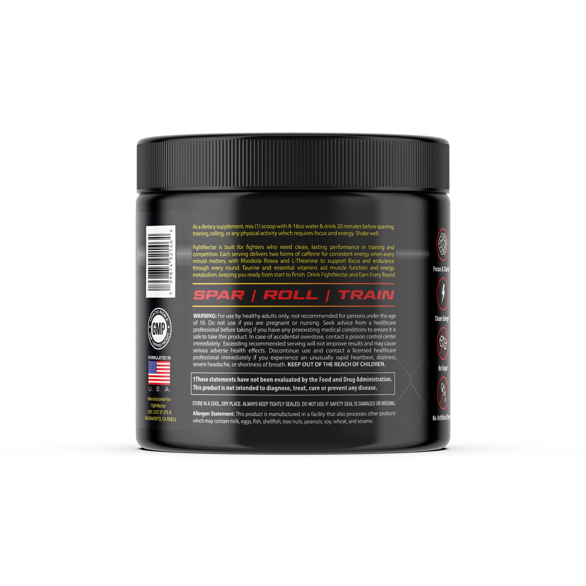 Japanese Yuzu Focus Energy Drink Pre-Training Tub