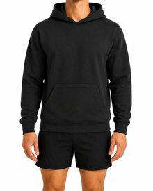 black hoodie model mockup